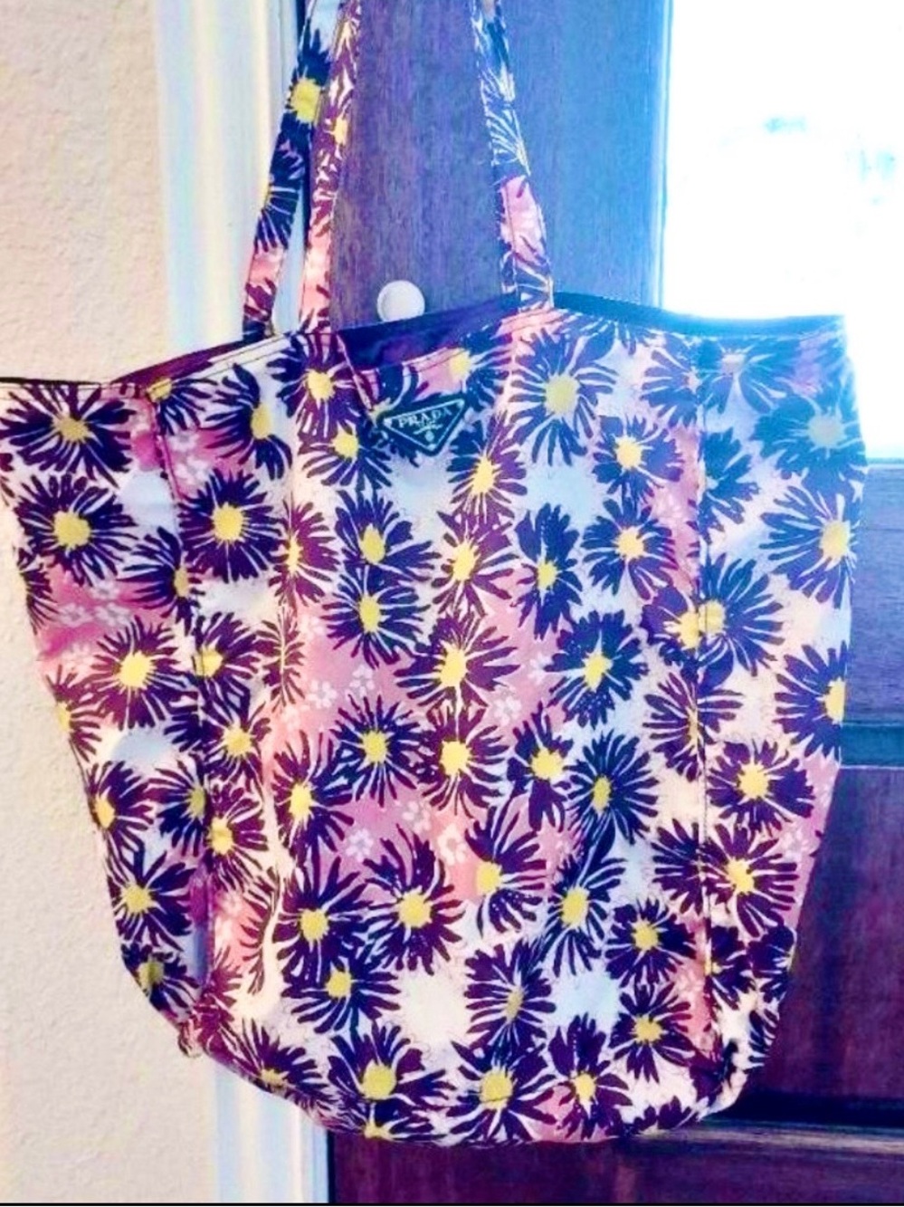 Prada⭐️Auth! Floral Shoulder Bag in Pink, Brown & Yellow! New!⭐️CARD! Offers?!! - Picture 13 of 14
